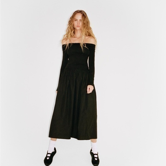 Zara Dresses & Skirts - Zara NWT mixed off the shoulder dress